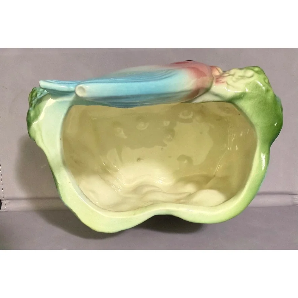 Maddux of California 448 Vintage 1959 Tropical Angelfish Ceramic Planter Green